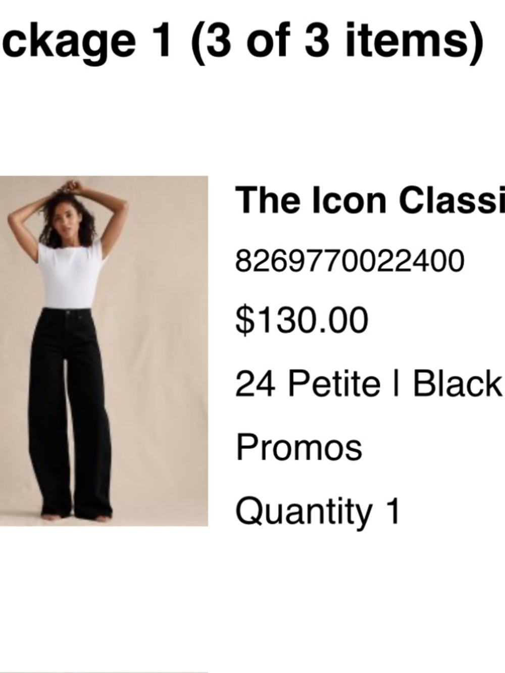 Banana Republic Black Wide-Leg Jeans - The Icon Classic